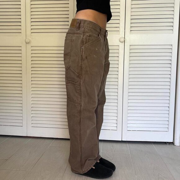 vintage Schmidt Workwear brown Carpenter Pants - Picture 2 of 8